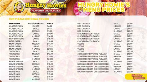On the Hungry Howie&39;s menu, the most expensive item is Large 2 Topping Pizza, Three Cheezer Bread & 2 Liter of Soda, which costs 22. . Hungry howies southfield
